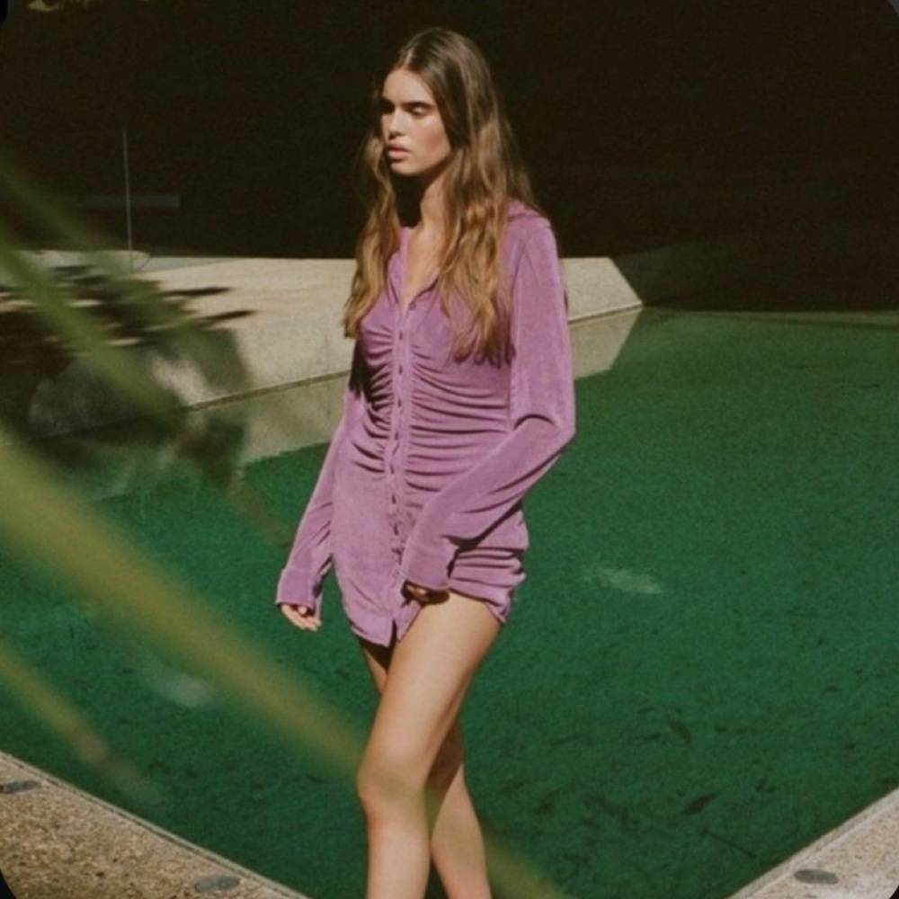 With Jean Andy dress, purple, size medium